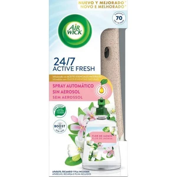 Ambientador jazmín AIRWICK ACTIVE FRESH, aparato + recambio - 1 ud - Imagen del producto en Findit