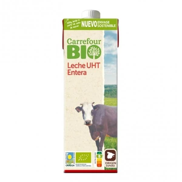Leche entera ecológica Carrefour Bio brik 1 l. - 1 l - Imagen del producto en Findit