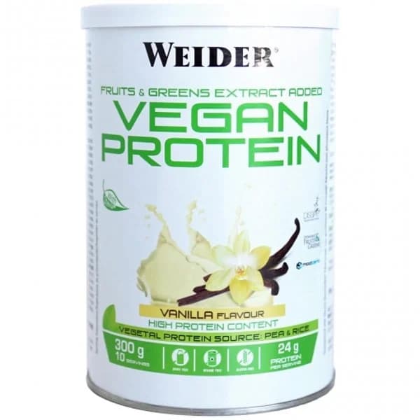 Proteína vegana de vainilla Weider sin gluten 300 g. - 0.3 kg - Imagen del producto en Findit