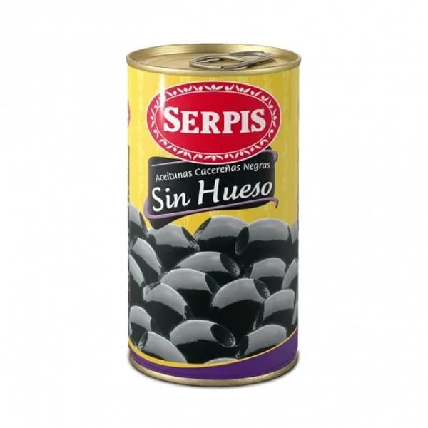 Aceitunas negras sin hueso EL SERPIS, lata 150 g - 0.15 kg - Imagen del producto en Findit