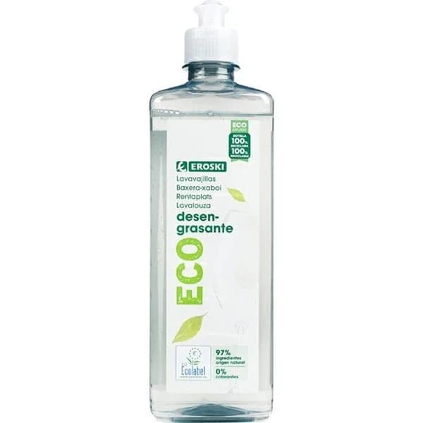 Lavavajillas a mano EROSKI ECO, botella 500 ml - 0.5 l - Imagen del producto en Findit