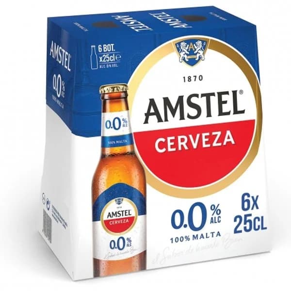 Cerveza Rubia 0,0 Botellín 6 x 250ML - 1.5 ud - Imagen del producto en Findit