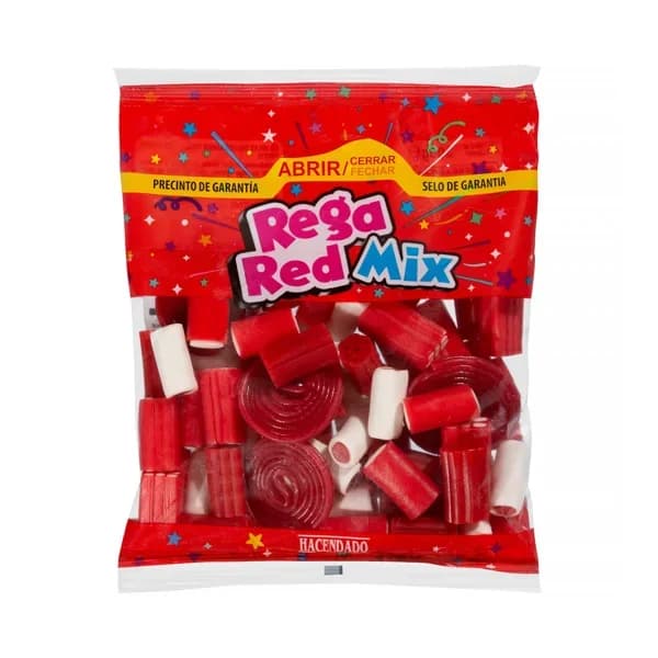 Golosinas Rega Red Mix Hacendado sabor fresa  nata y tutti frutti - 0.3 kg - Imagen del producto en Findit