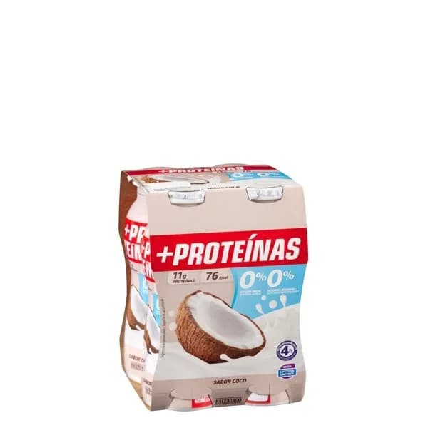 Bebida láctea sabor coco +Proteínas Hacendado 0% m.g 0% azúcar 11 g proteínas - 1 ud - Imagen del producto en Findit