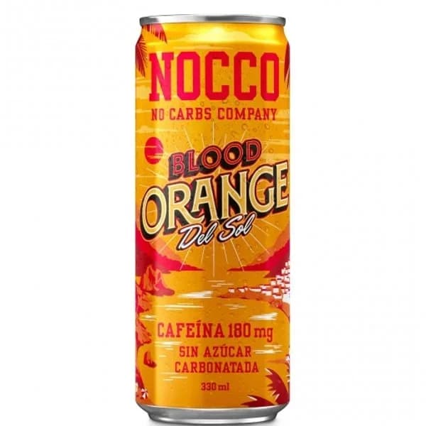 Nocco BCAA Bebida Energética blood orange sin azúcar lata 33 cl. - 1 ud - Imagen del producto en Findit