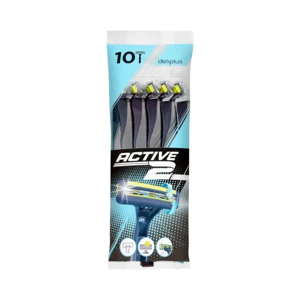 Maquinillas de afeitar desechables Deliplus Active 2 hojas - 10 ud - Imagen del producto en Findit