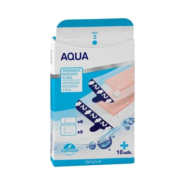 Tiras adhesivas protectoras de poliuretano Aqua Deliplus surtidas resistentes al agua - 10 ud - Imagen del producto en Findit