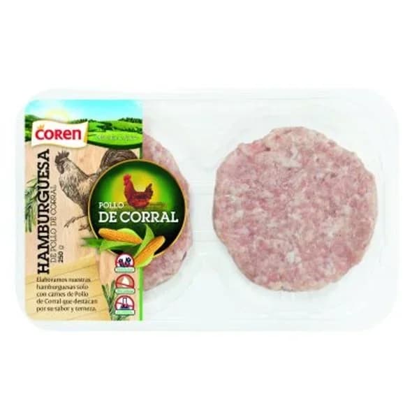 Hamburguesas de pollo de corral 250 g - 0.25 kg - Imagen del producto en Findit