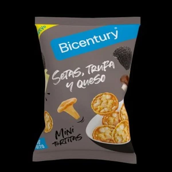 Tortita de maíz mini setas y queso 70 g - 0.07 kg - Imagen del producto en Findit
