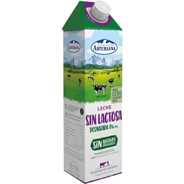 Leche Desnatada sin Lactosa Brik 1L - 1 l - Imagen del producto en Findit