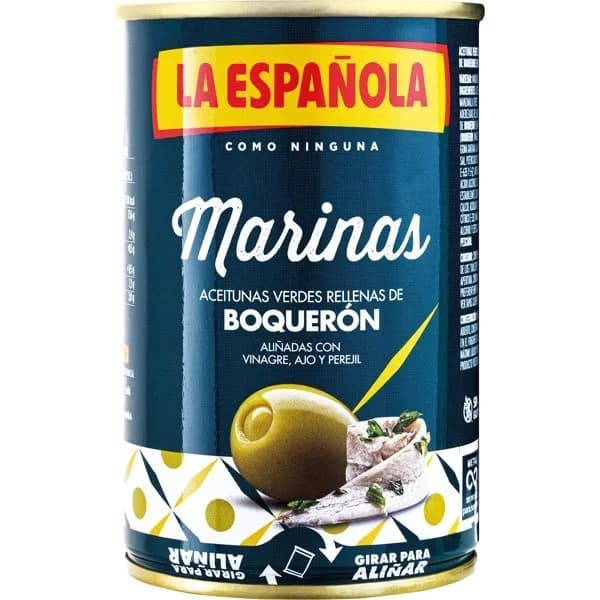 Aceitunas Rellenas de Boquerón Lata - 0.3 kg - Imagen del producto en Findit