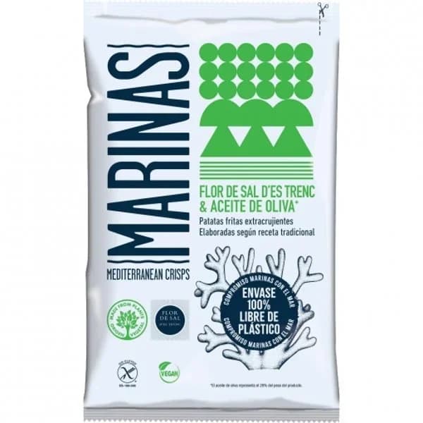 Patatas fritas en aceite de oliva MARINAS, bolsa 135 g - 0.14 kg - Imagen del producto en Findit