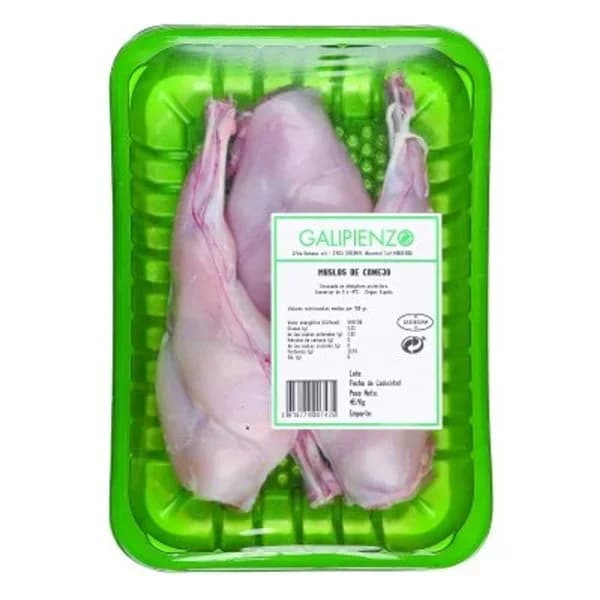 Muslo de conejo bandeja (420 g aprox) - 1 kg - Imagen del producto en Findit