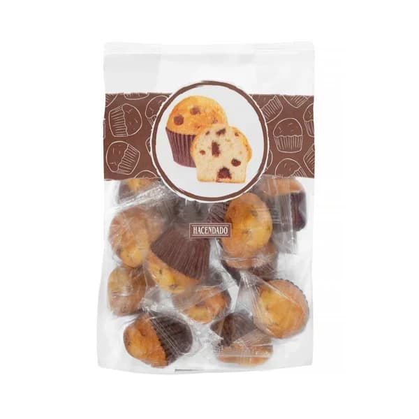Mini magdalenas con pepitas de chocolate con leche Hacendado - 0.27 kg - Imagen del producto en Findit