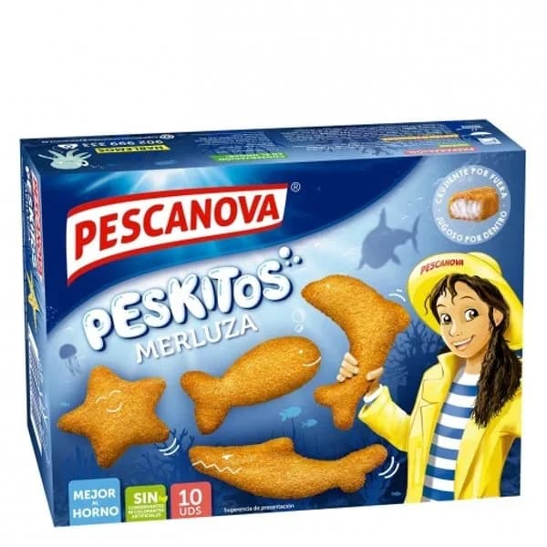 Peskitos de merluza 10 unidades 400 g - 0.4 kg - Imagen del producto en Findit