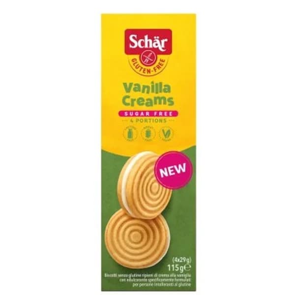 Galleta con crema de vainilla sin azúcares 115 g - 0.12 kg - Imagen del producto en Findit