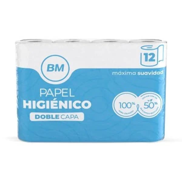 Papel higiénico de 2 capas 12 rollos - 11.67 ud - Imagen del producto en Findit