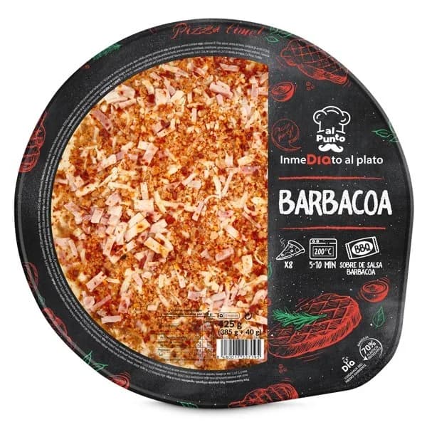 Pizza barbacoa Al Punto Dia bandeja 425 g - 0.42 kg - Imagen del producto en Findit
