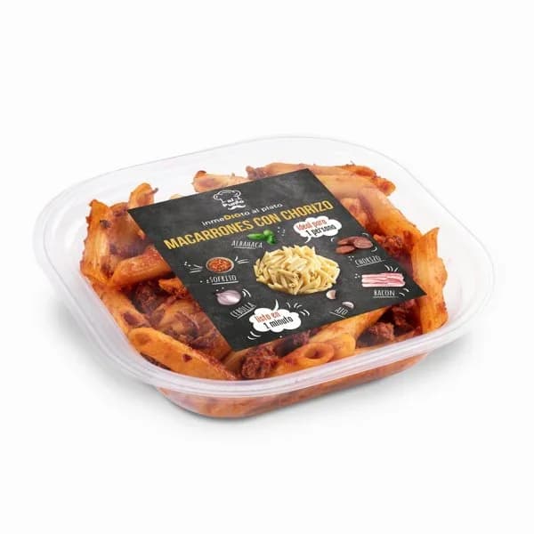 Macarrones con chorizo Al Punto Dia bandeja 250 g - 0.25 ud - Imagen del producto en Findit