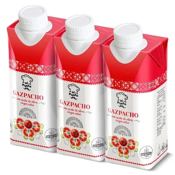Gazpacho Al Punto Dia brik 3 x 330 ml - 0.99 l - Imagen del producto en Findit