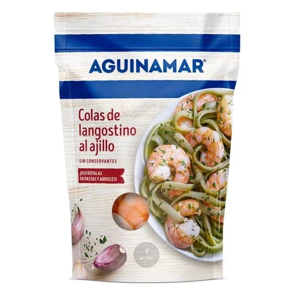 Colas de langostino al ajillo Aguinamar bolsa 105 g - 1 ud - Imagen del producto en Findit