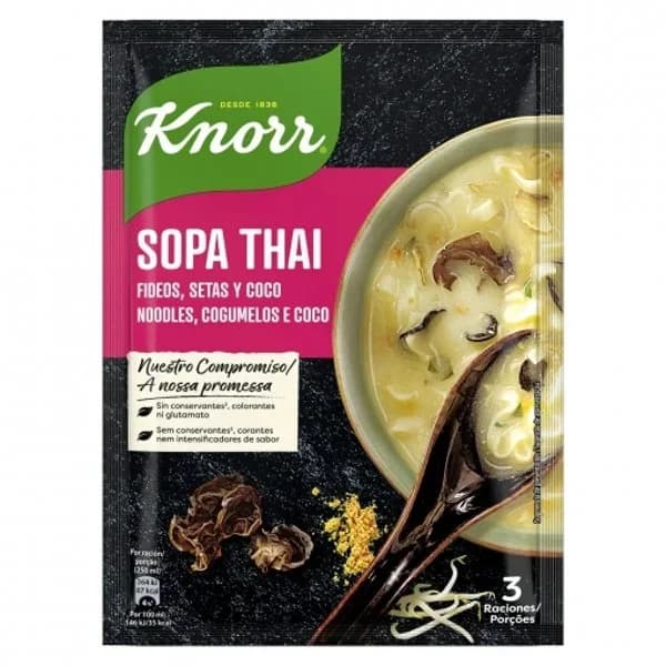 Sopa Deshidratada Thaï Fideos, Setas y Coco - 0.07 kg - Imagen del producto en Findit