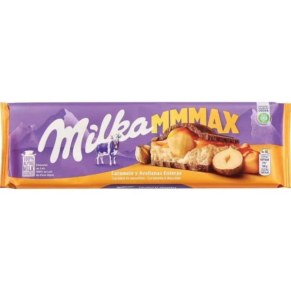 Chocolate con leche relleno de caramelo y avellanas enteras Milka 300 g. - 0.3 kg - Imagen del producto en Findit