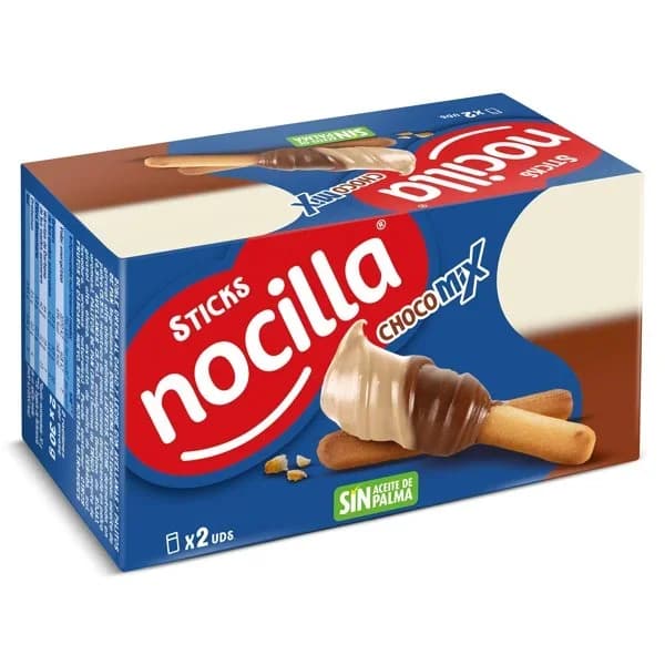 Sticks con crema de cacao y leche de avellanas Nocilla caja 60 g - 1 ud - Imagen del producto en Findit