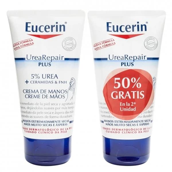 Crema de manos Urea Repair Plus Eucerin pack de 2 unidades de 75 ml. - 0.15 l - Imagen del producto en Findit