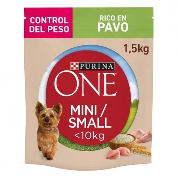Pienso de pavo y arroz para perro mini Purina One Weigth 1,5 Kg. - 1.5 kg - Imagen del producto en Findit