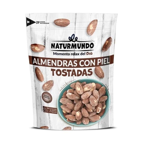 Almendras con piel tostadas Naturmundo de Dia bolsa 200 g - 0.2 ud - Imagen del producto en Findit