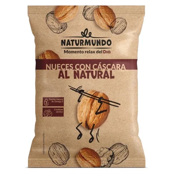 Nueces con cáscara al natural Naturmundo bolsa 500 g - 1 ud - Imagen del producto en Findit