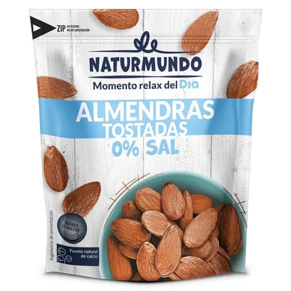 Almendras tostadas con piel sin sal Naturmundo de Dia bolsa 200 g - 0.2 ud - Imagen del producto en Findit