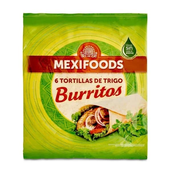 Tortillas de trigo para burrito Mexifoods bolsa 370 g - 0.37 kg - Imagen del producto en Findit