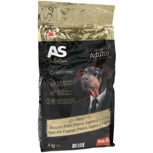 Alimento para perros adultos rico en pollo As bolsa 4 kg - 1 ud - Imagen del producto en Findit
