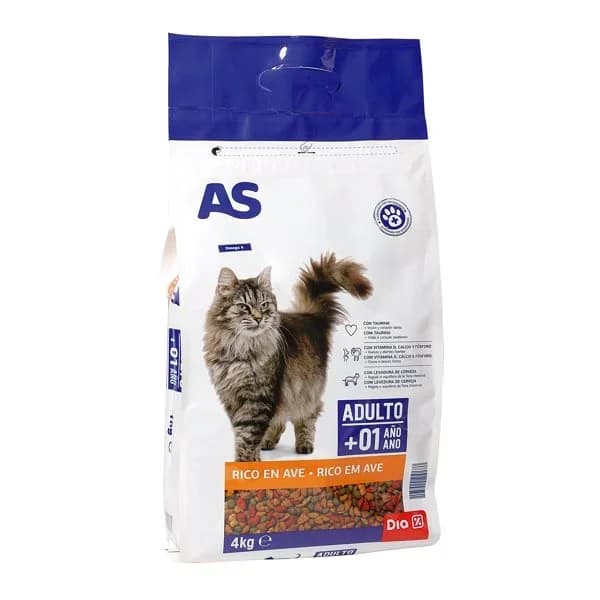 Alimento para gatos rico en ave As bolsa 4 kg - 1 ud - Imagen del producto en Findit