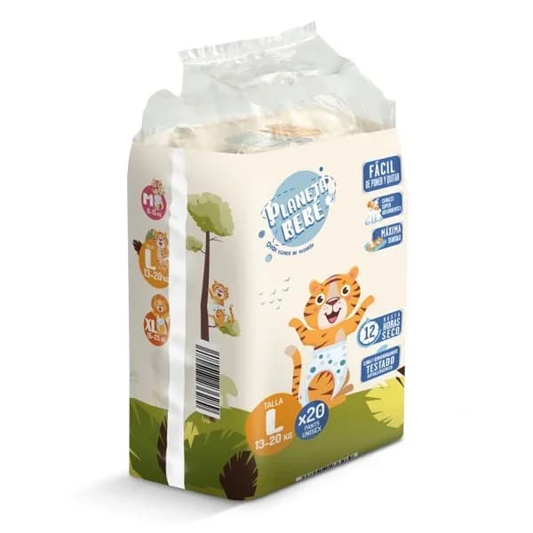 Pañales 13-20 kg talla L Planeta Bebé de Dia bolsa 20 unidades - 20.16 ud - Imagen del producto en Findit