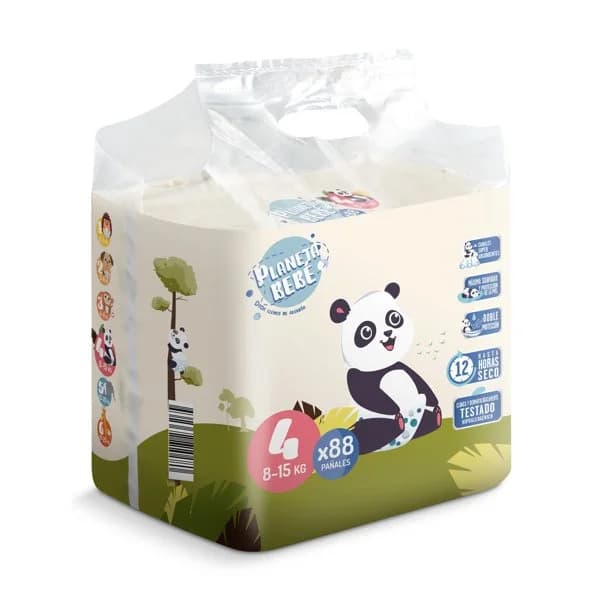 Pañales 8-15 kgs talla 4 Planeta Bebé de Dia bolsa 88 unidades - 89.06 ud - Imagen del producto en Findit