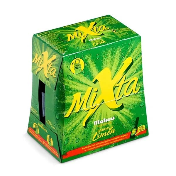 Cerveza con limón Mahou Mixta botella 6 x 25 cl - 1.5 l - Imagen del producto en Findit