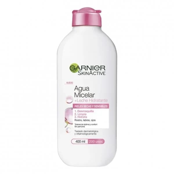 Agua micelar + leche hidratante Garnier Skin Active 400 ml. - 1 ud - Imagen del producto en Findit