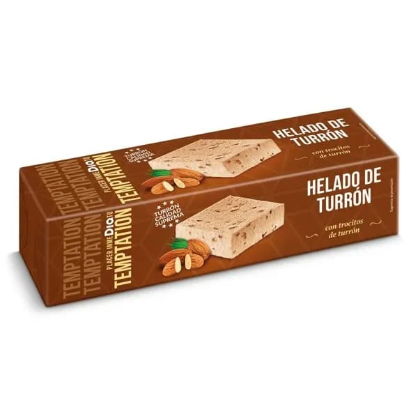 Helado bloque sabor turrón Temptation de Dia caja 525 g - 0.52 kg - Imagen del producto en Findit