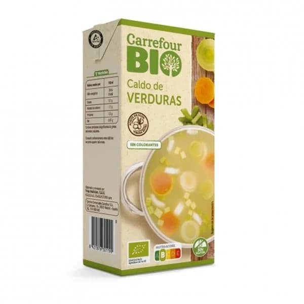 Caldo de verduras ecológico Carrefour Bio sin gluten brik 1 l. - 1 l - Imagen del producto en Findit