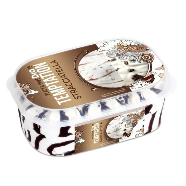 Helado sabor stracciatella Temptation de Dia tarrina 525 g - 0.52 kg - Imagen del producto en Findit
