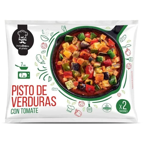 Pisto de verduras con tomate Al Punto Dia bolsa 450 g - 0.45 kg - Imagen del producto en Findit