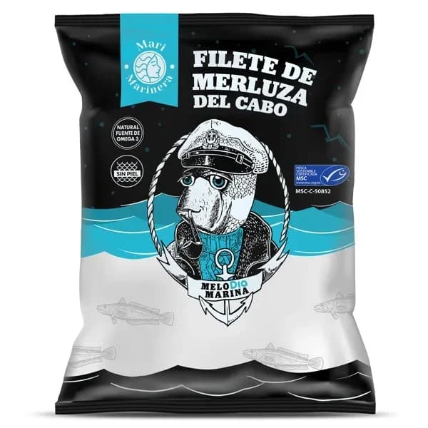 Filete de merluza del cabo sin piel MSC Mari Marinera de Dia bolsa 600 g - 0.6 kg - Imagen del producto en Findit