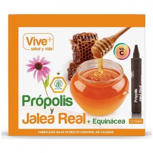 Própolis y jalea real + equinácea Vive+ caja 12 unidades - 0.12 l - Imagen del producto en Findit