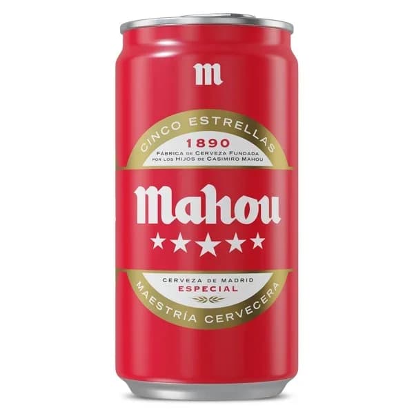 Cerveza Mahou 5 Estrellas lata 25 cl - 0.25 l - Imagen del producto en Findit