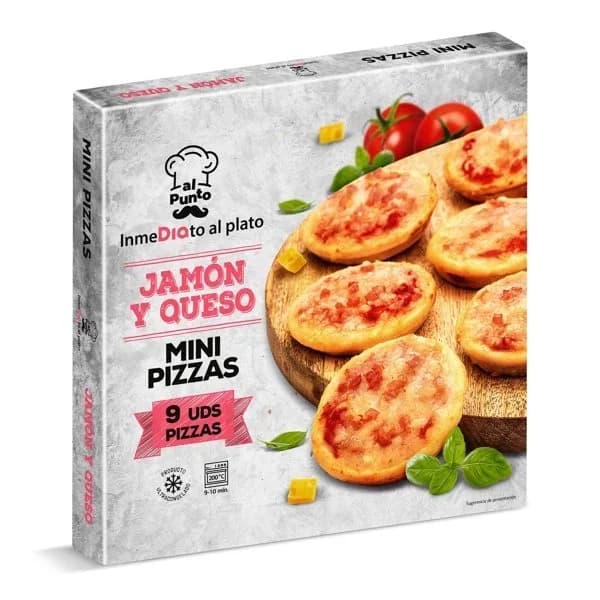 Mini pizzas jamón y queso Al Punto Dia caja 270 g - 0.27 kg - Imagen del producto en Findit