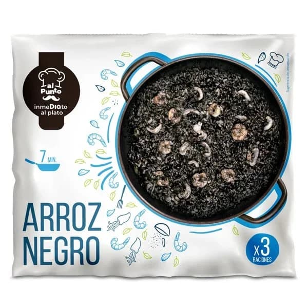 Arroz negro con calamar y gambas Al Punto Dia bolsa 600 g - 1 ud - Imagen del producto en Findit