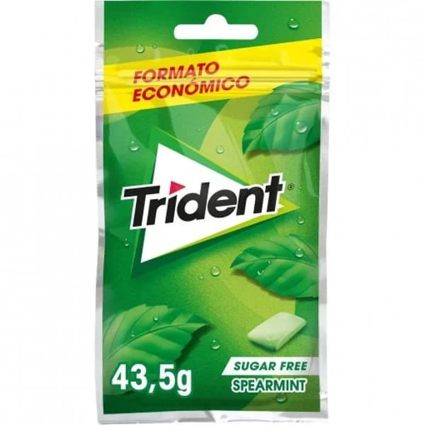 Chicles sabor hierbabuena sin azúcar Trident bolsa 43 g - 0.04 kg - Imagen del producto en Findit